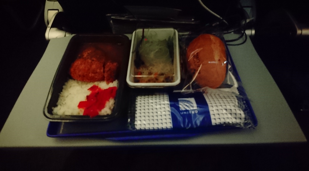 ユナイテッド航空の機内食